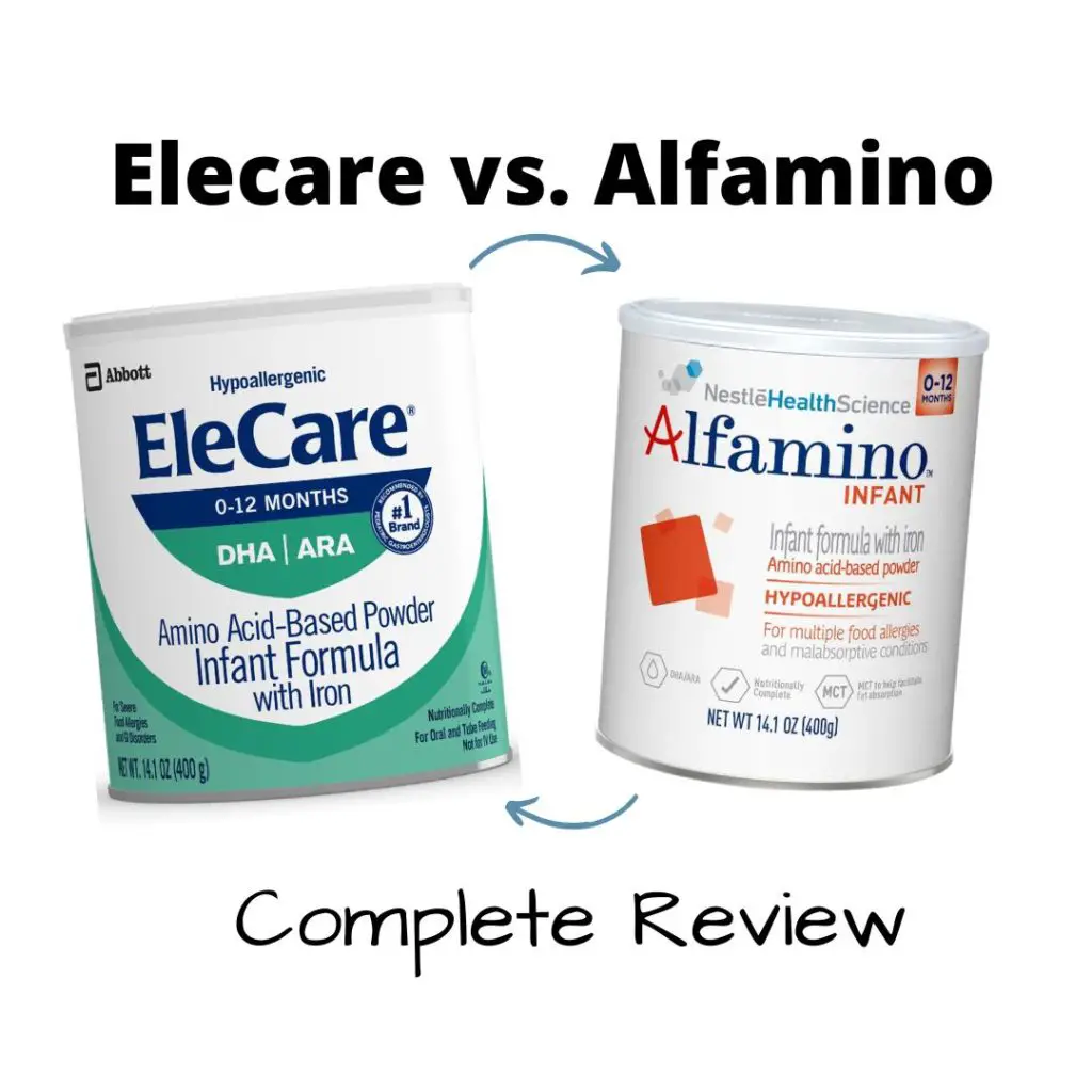Elecare and Alfamino Formula cans